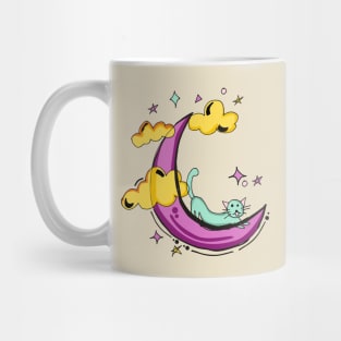 Moon and Cat Mug